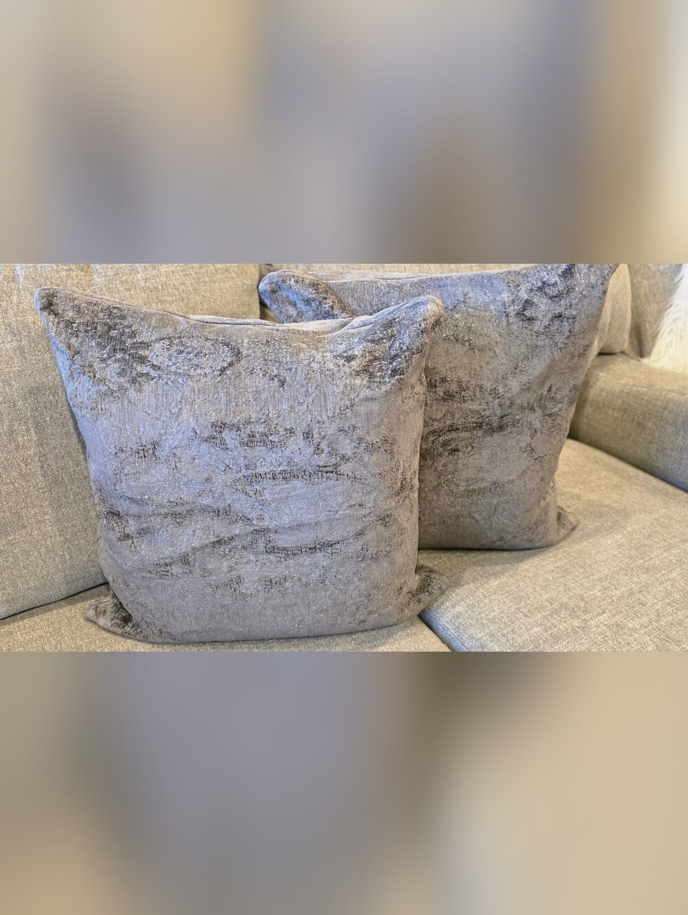 Villa Home Crushed Velvet Accent Pillow Pair in Brown